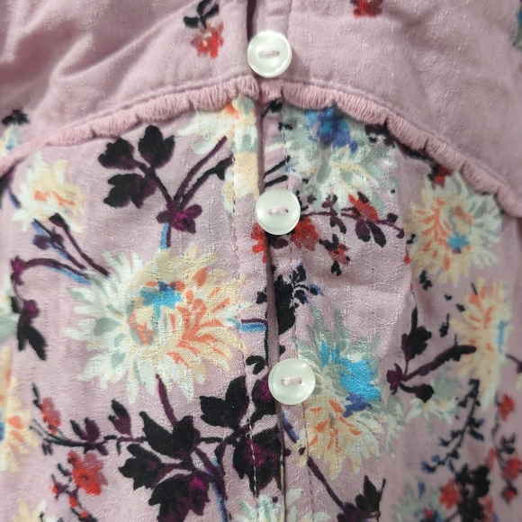 INTIMATELY FREE PEOPLE Purple Floral Maxi Slip Sundress with Plunge Neckline - Picture 12 of 16